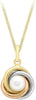 9ct 3-Tone Gold Pearl Knot Pendant