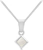 Sterling Silver Square Mother of Pearl Pendant