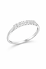 Platinum 0.15ct Diamond 7-Stone Half-Eternity Ring