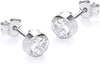 18ct White Gold Round Zirconia Stud Earrings