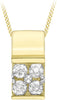 9ct Yellow Gold 0.19ct Oblique Diamond Pendant