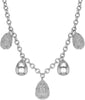 18ct White Gold 0.32ct Diamond Droplets Chain Necklace