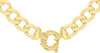 9ct Yellow Gold 200 Large Spring Ring Flat Curb Chain