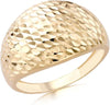 9ct Yellow Gold Graduated Hammered Dome Ring