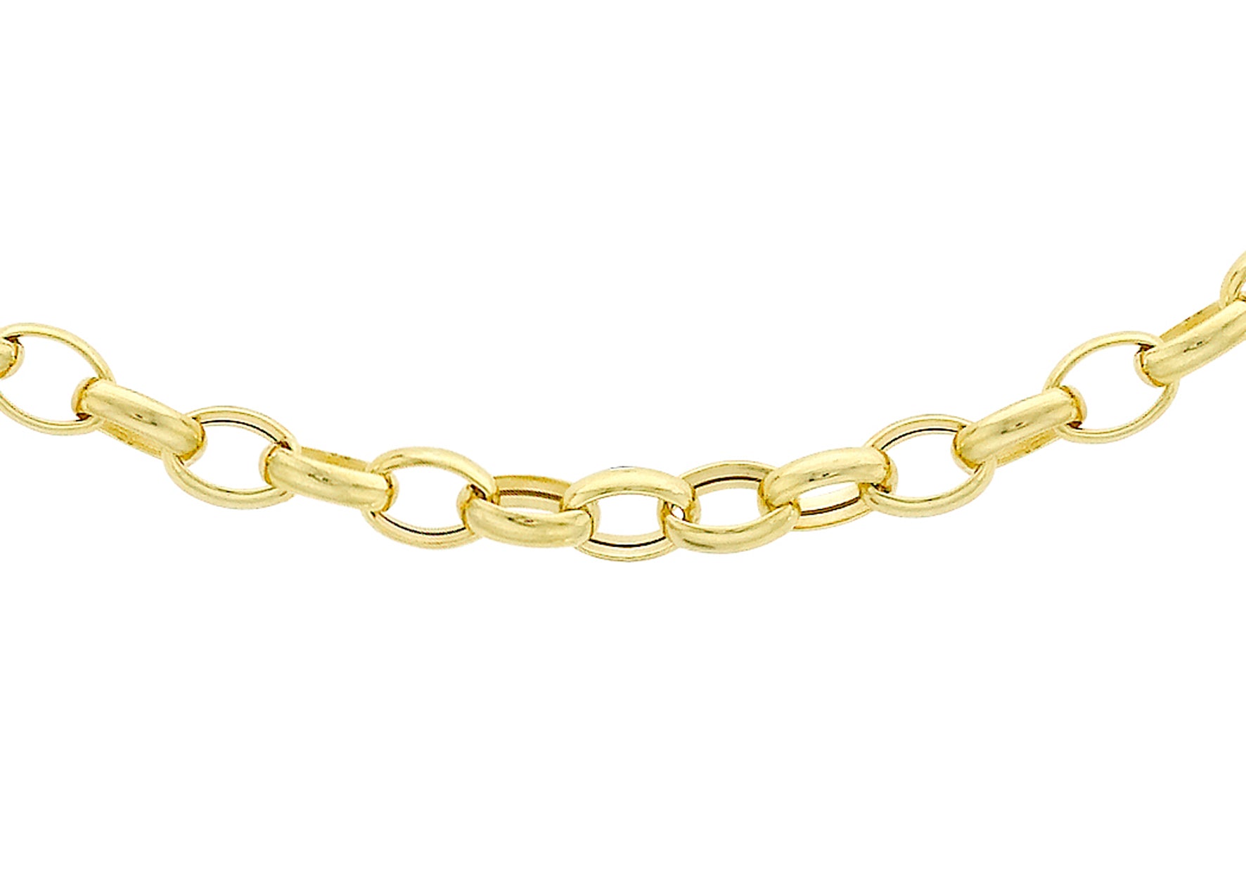 9ct Yellow Gold 130 Oval Belcher Links Chain
