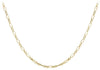 9ct Yellow Gold Diamond Cut Paperclip Chain Necklace