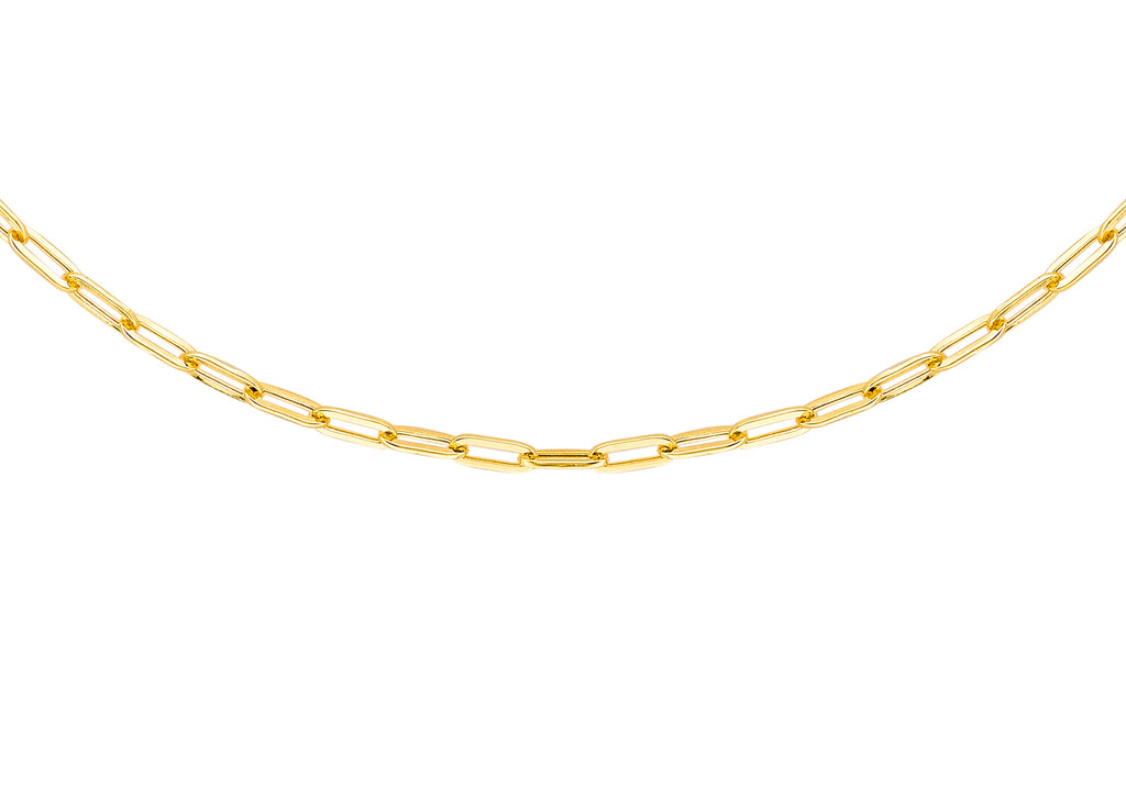 18ct Yellow Gold Paper Chain Necklace