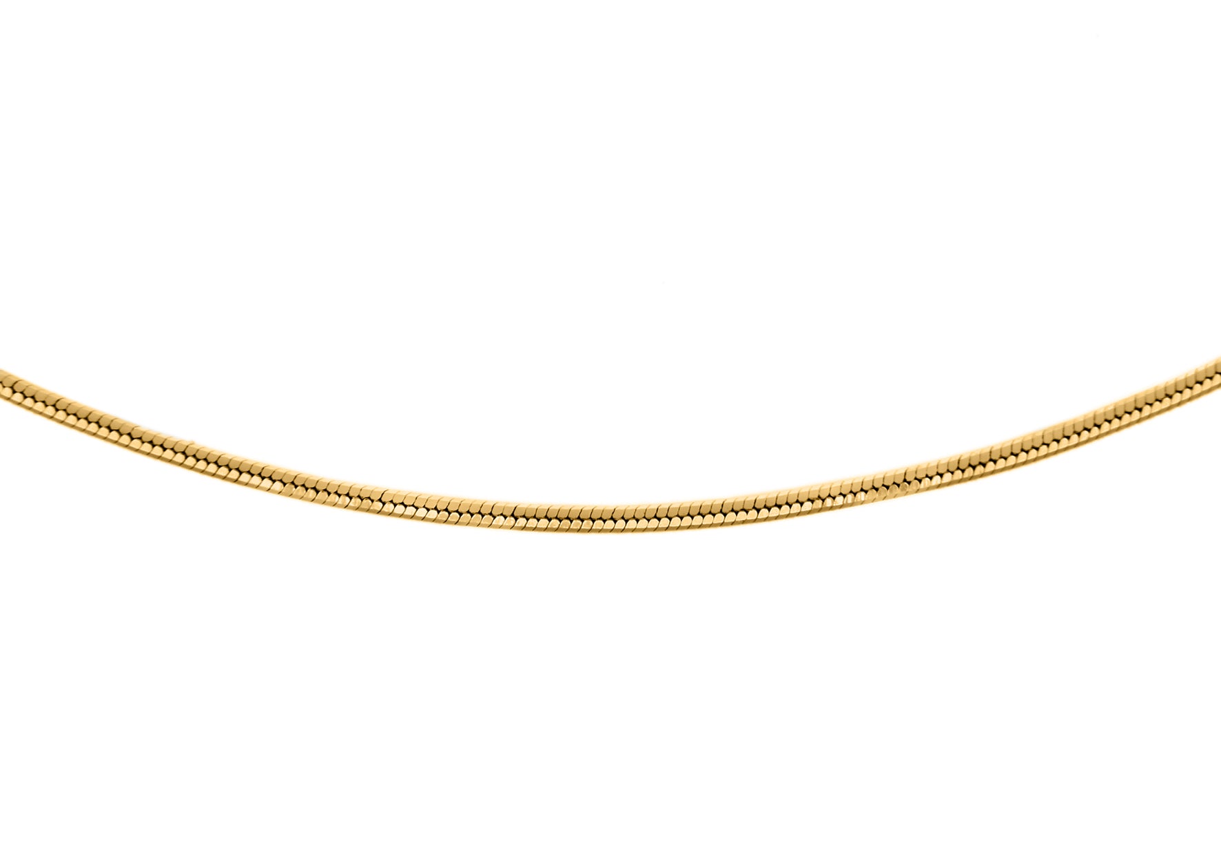 18ct Yellow Gold Ultra-Slim Polished Snake Chain