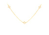 18ct Yellow Gold Mother Of Pearl Clover Petal Necklace