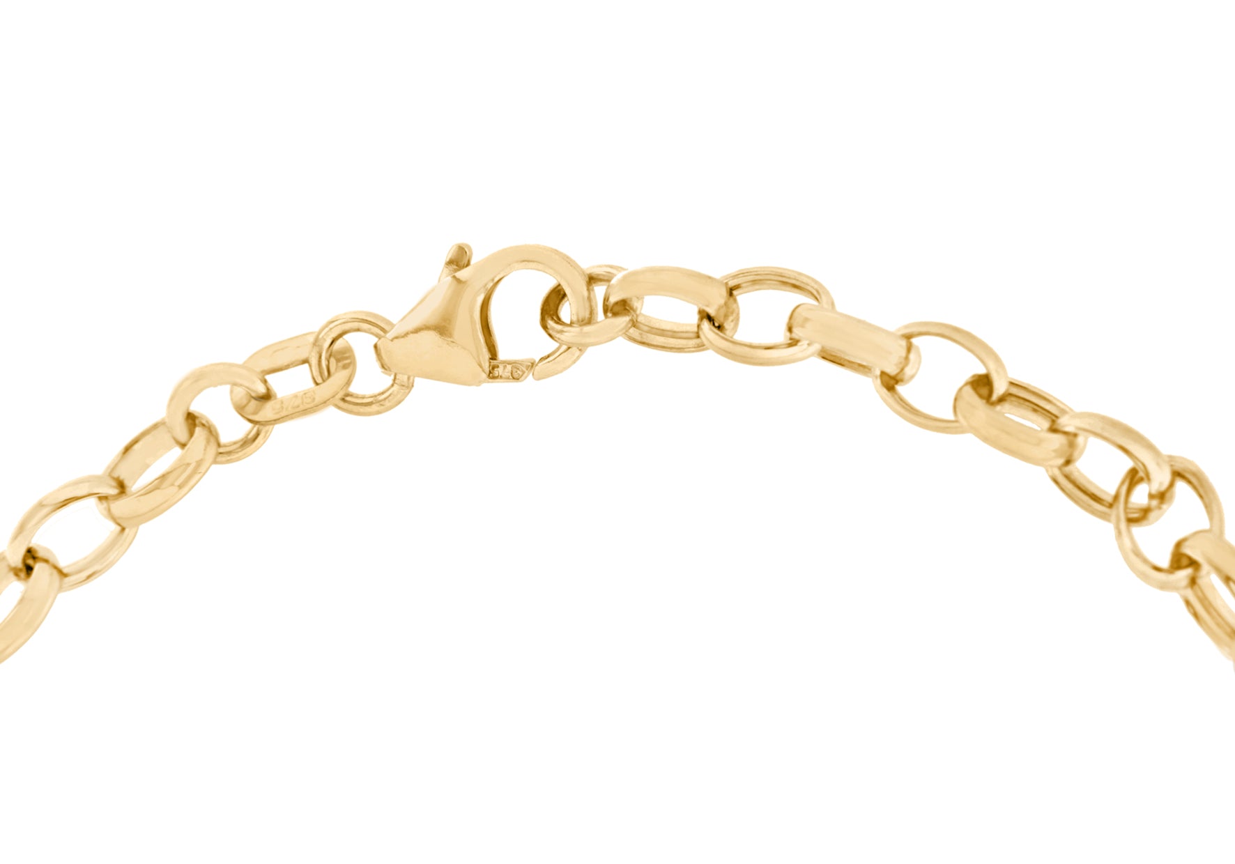 18ct Yellow Gold 130 Oval Belcher Links Bracelet