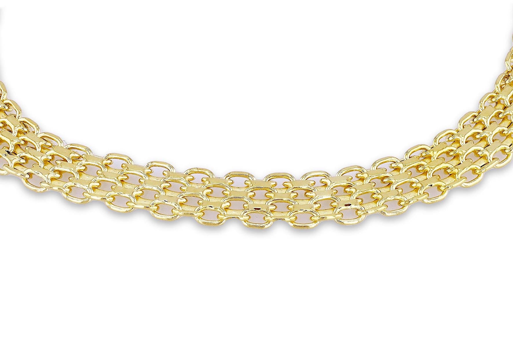 18ct Yellow Gold Graduated Bismark Bracelet