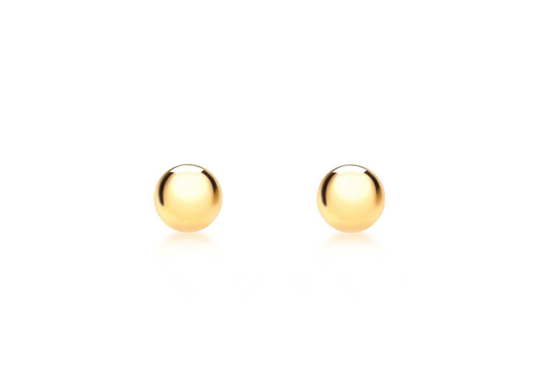 18ct Yellow Gold 3mm Ball Stud Earrings