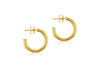 18ct Yellow Gold Half-Hoop Round Stud Earrings