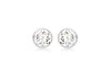 18ct White Gold Zirconia Bezel Stud Earrings