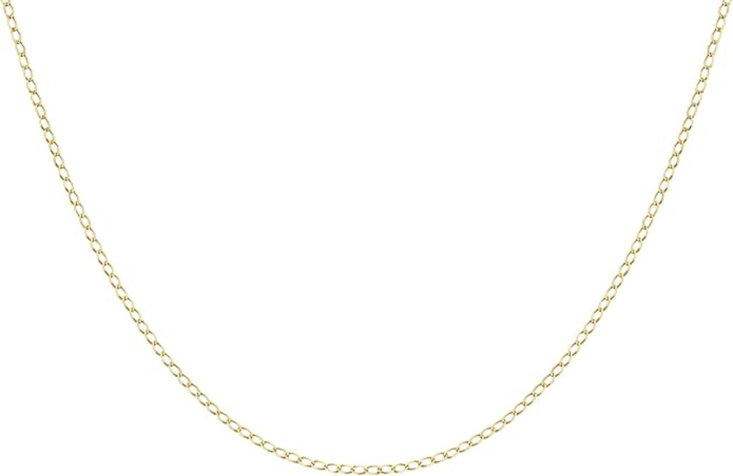 9ct Yellow Gold 50 Diamond Cut Flat Curb Chain