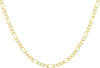 9ct Yellow Gold 120 Diamond Cut Figaro Chain