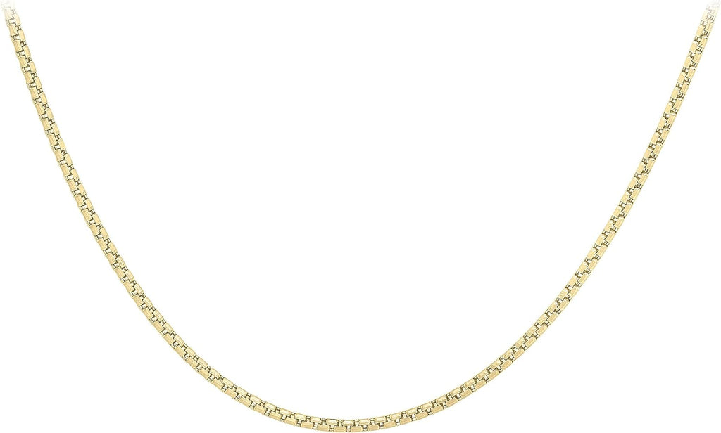 9ct Yellow Gold 36 Diamond Cut Belcher Box Chain