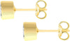 9ct Yellow Gold Bezel-Set Zirconia Stud Earrings
