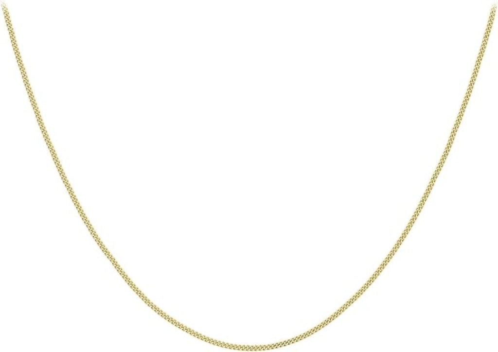 9ct Yellow Gold 50 Diamond Cut Slim Curb Chain