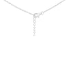 Sterling Silver Rhodium-Plated Green & White Marquise Teardrop Zirconia Necklace