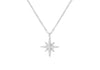 Sterling Silver Star Zirconia Pendant Necklace