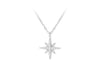 Sterling Silver Star Zirconia Pendant Necklace