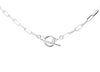 Sterling Silver Paper Chain T-Bar Necklace