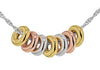 Sterling Silver 3-Tone Gold Plated Prince of Wales Chain Necklace