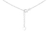 Sterling Silver Zirconia Interlinked Rings Necklace