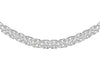 Sterling Silver Graduated Round Byzantine Chain Necklace