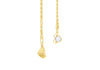 Yellow Gold Plated Sterling Silver Magnetic Heart Popcorn Chain Necklace