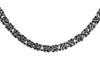 Sterling Silver Oxidized Byzantine Chain Necklace