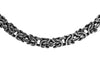 Sterling Silver Oxidized Byzantine Chain Necklace