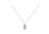 Sterling Silver Braided Dog Tag Necklace