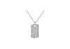 Sterling Silver Braided Dog Tag Necklace