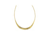 Yellow Gold Plated Sterling Silver Diamond Cut Graduated Cleopatra Necklace