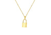 Gold Plated Sterling Silver Padlock Necklace
