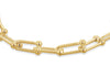 Gold Plated Sterling Silver Bar & Ball Links Chain Bracelet
