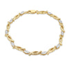 Gold Plated Sterling Silver 0.15ct Lab Diamond Hugs & Kisses Bracelet