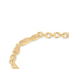 Yellow Gold Plated Sterling Silver Heart Charm Bracelet