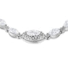 Sterling Silver Marquise Zirconia Adjustable Slider Bracelet