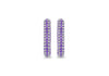 Sterling Silver Violet Zirconia Box Earrings