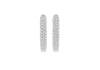 Sterling Silver White Zirconia Box Earrings