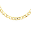 Sterling Silver Yellow Gold Plated 165 Curb Chain