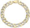 9ct Yellow Gold 0.24ct Diamond Curb Bracelet