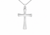 9ct Gold Flared Cross Pendant Necklace