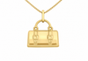 9ct Gold Satchel Handbag Pendant Necklace