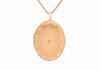 9ct Rose Gold 0.01ct Diamond Set Etched Oval Locket