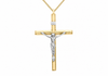 9ct Two-Tone Gold Crucifix Pendant