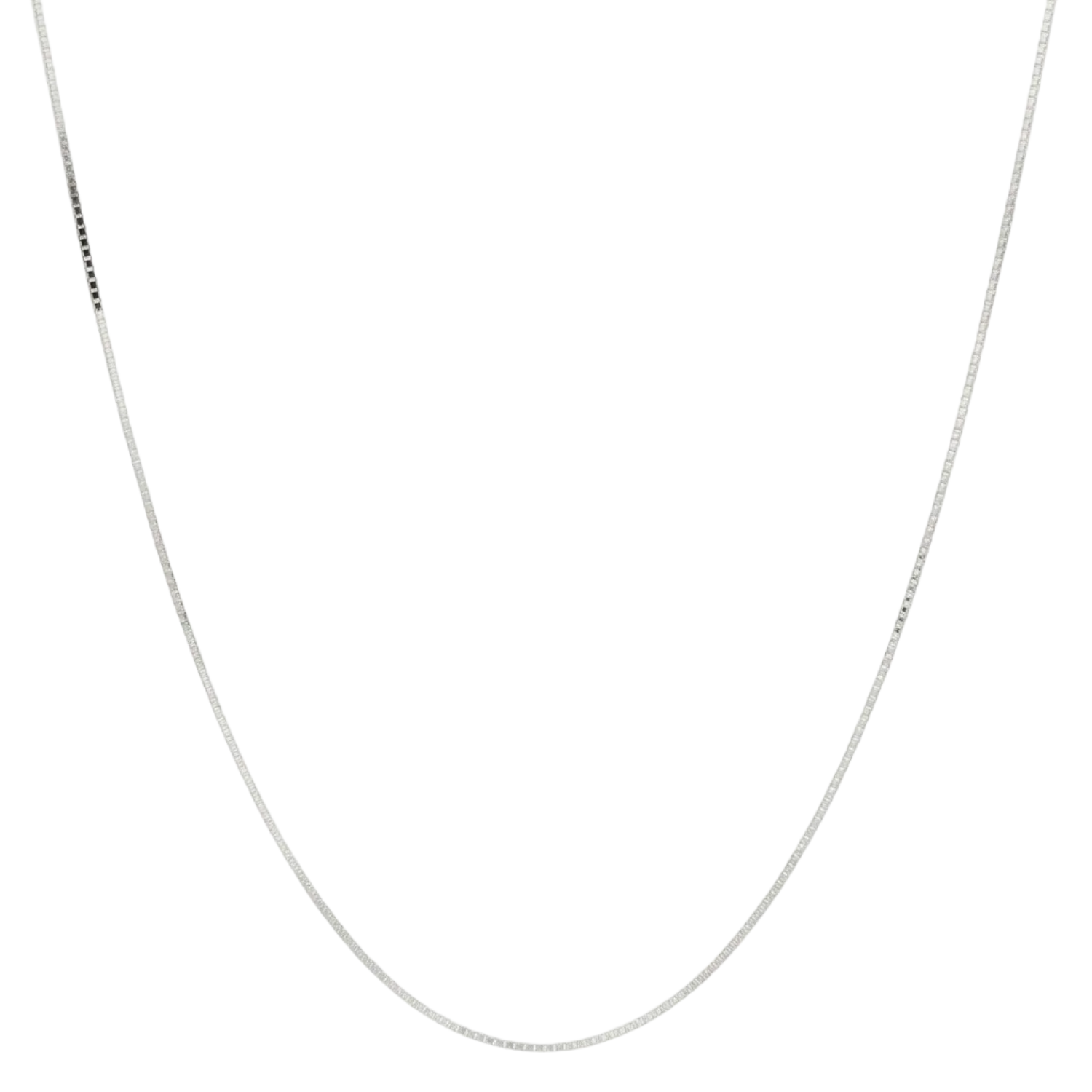 9ct White Gold 12 Gauge Ultra-Slim Venetian Adjustable Box Chain